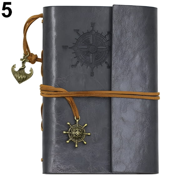 CCOCC 2026 New Notebook Retro Anchor Faux Leather Cover Journal Traveler Book Diary School Office Supply for Students, for Writing, Journaling, Note-Taking, Travel, Office, School Projects
