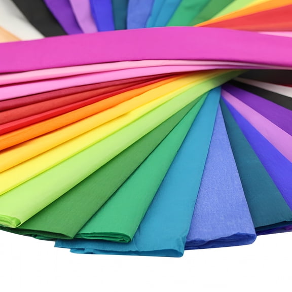CCOCC 2026 New Packing Paper 3 Packs Solid Color Crepe Paper Bouquet Wrapping Paper Diy Origami Paper(Colorful,10 Sheets/Pack)(39.37X19.69X0Inches)