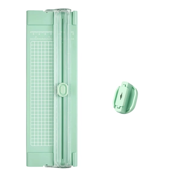 CCOCC 2026 New Paper Cutter Slider,Portable Paper Trimmer with Side Ruler,Paper Cutters for Label,Sticker,Card,Photo,Scrapbook,And Paper,Paper Cutting Board,10.6 Inch,Green