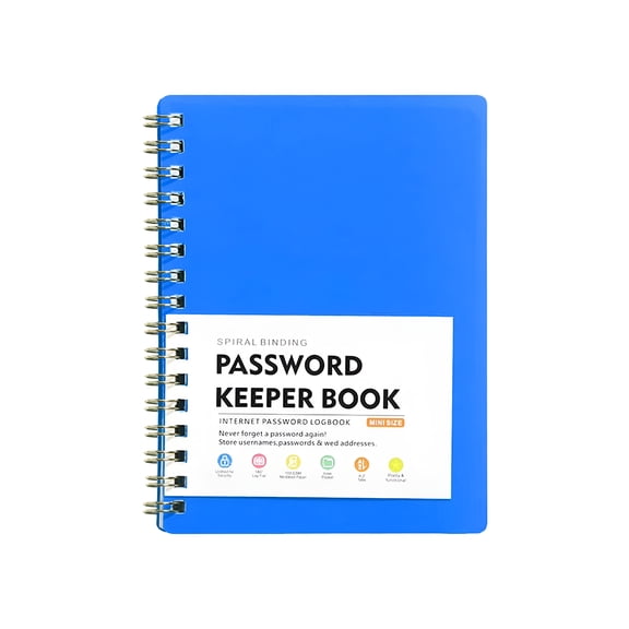 CCOCC 2026 New Password Keeper Book,Spiral Code Book,Password Book with Personal Alphabet Label,Internet Address and Password Headquarters Log