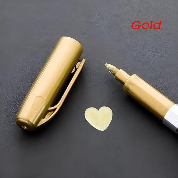 CCOCC 2026 New Permanent Markers Set, Extra Fine, Gold for Writing, Labeling, Art Projects, Scrapbooking, Craft Work.