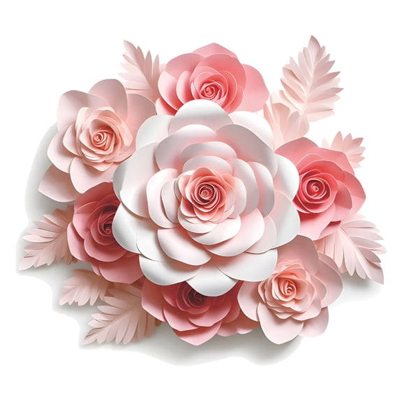 CCOCC 2026 New Pink Art Decals 3D,Large Flower Wall Art Decals 3D Fabric Floral Wall Stickers,Flowers Wall Decals Watercolor Rose Wall Sticker Diy Removable Peel-Office Home Backdrop Decor