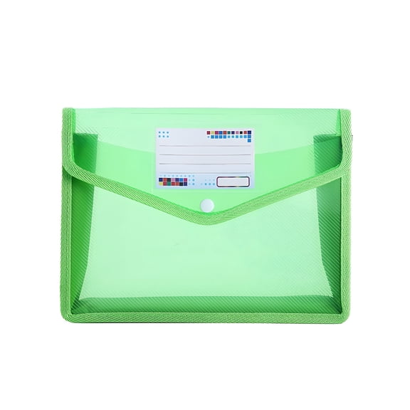 CCOCC 2026 New Plastic File Folder Poly Envelope Expanding File Wallet Document Folder with Snap Button Closure,Legal Size,Large Waterproof Accordion File Pouch for School (Assorted Colors) (Green)