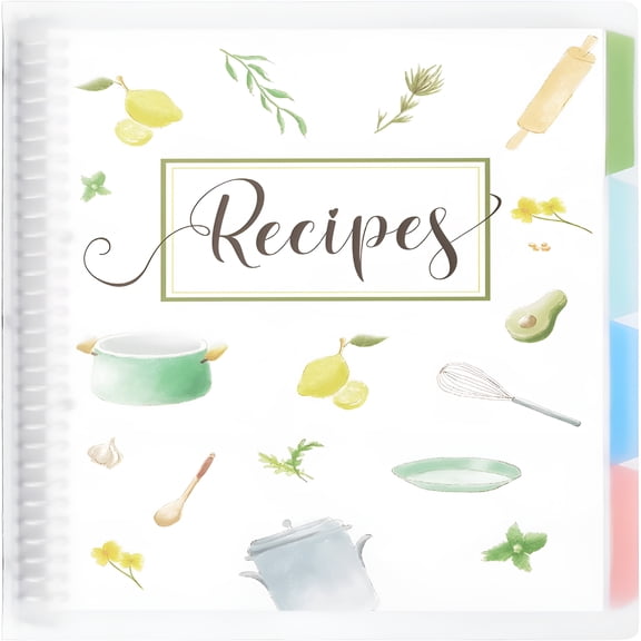 CCOCC 2026 New Recipe Book to Write in Your Own Recipes, Extra Large Personal Blank Recipe Notebook, Removable Recipe Journal Book Binder with 8 Dividers and 24 Tabs, Hold Up to 240 Recipes
