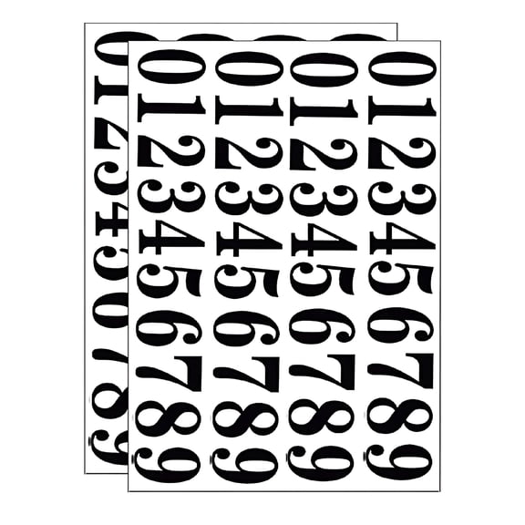 CCOCC 2026 New Reflective Black Mailbox Numbers Sticker Decal Die Cut Rustic Style 2" Self Adhesive Vinyl Numbers for Mailbox,Signs,Window,Door,Cars,Trucks,Home,Business,Address Number