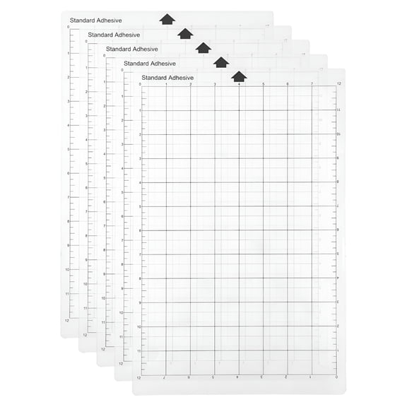CCOCC 2026 New Replacement Cutting Mat Transparent Adhesive Mat with Measuring Grid 8 By 12-Inch for Plotter Machine 5Pcs