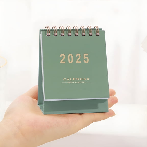 CCOCC 2026 New Small Desk Calendar 2026 Standing Flip Desktop Calendar Small Desktop Calendar Standing Monthly Desk Calendar Tabletop Calendar Desk Decor for Home Office Green