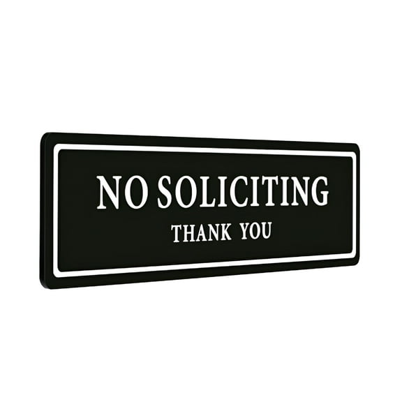 CCOCC 2026 New No Soliciting Sign for House (With Strong Adhesive Tape) Durable No Soliciting Signs for Home Office No Solicitation Signs for Front Door/Wall/Window Clear