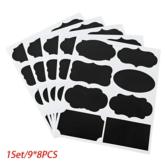 CCOCC 2026 New Spice Labels Stickers,Waterproof Pantry Labels for Mason Jars,Food Containers,Spice Jars,Storage Bins,Bottles,Kitchen Labels for Pantry,Kitchen,Cabinets 72Pcs (Black)