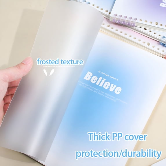 CCOCC 2026 New Spiral Notebook,Frosted Thick Pp Cover Lined Notebook,Waterproof Multilayer Protection,Bullet Journal for Studying Meeting Note Taking,Office School Supplies,8.34X5.9In,Gradient Purple