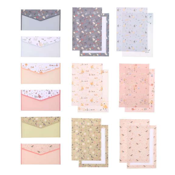CCOCC 2026 New Stationery Papers Set,Floral Stationery with 18 Pcs Envelopes,36 Sheets,54 Count,For Writing,Invitations,Personal Letters,Gift Wrapping,Greeting Cards