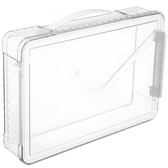 CCOCC 2026 New Transparent File Box Document Case Plastic File Box Storage Case Organizer Magazine Storage Box with Handle