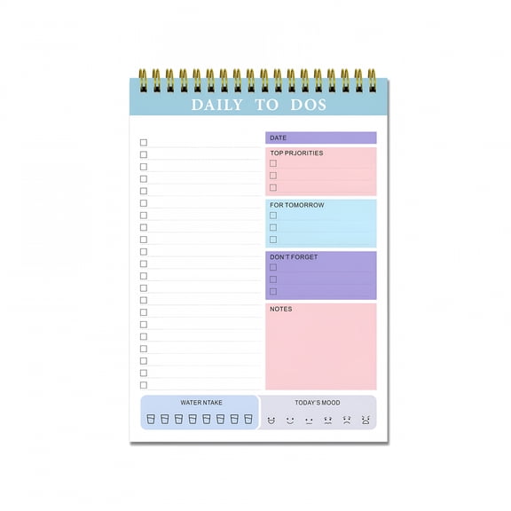 CCOCC 2026 New Undated Daily Planner Hourly Schedules,Daily To-Do List Notepad Time Management Planner Notebook,School & Office Supplies,60 Sheets,1 Pack,A5,5.8"X8.3",Blue