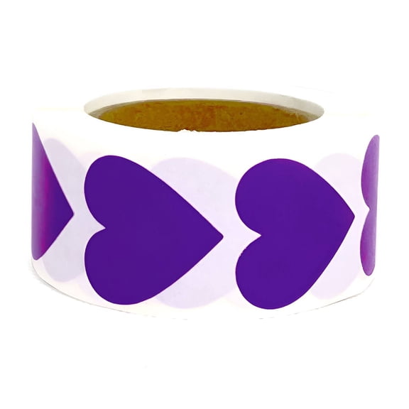 CCOCC 2026 New Valentines Stickers Waterproof Stickers Small Heart Stickers Multiple Surfaces Heart Stickers for Cards Gift Wrapping Scrapbooking Purple
