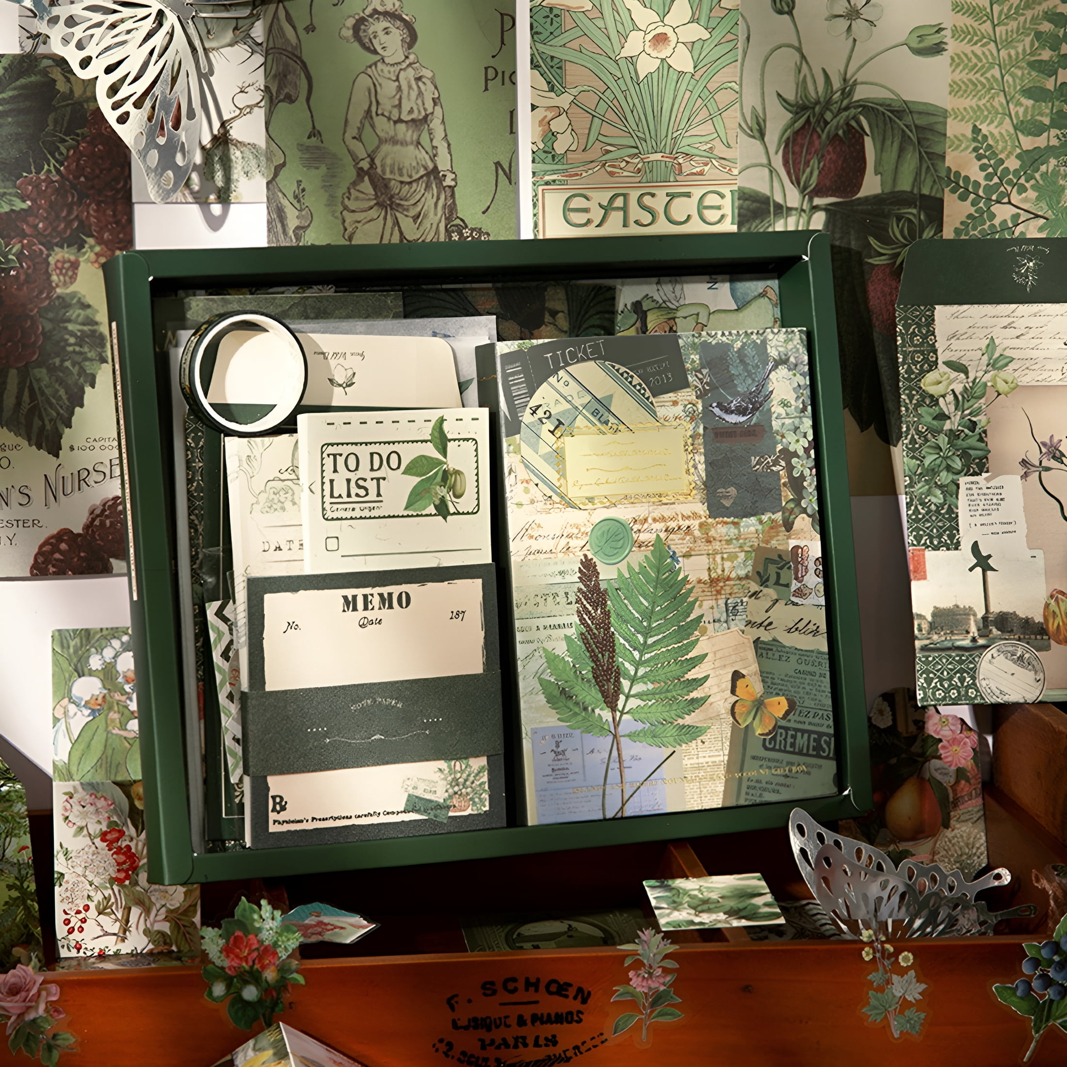 CCOCC 2026 New Vintage Aesthetic Scrapbook Kit, 125Pcs Junk Journal Kit ...