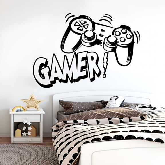 CCOCC 2026 New Wall Stickers Decals Boys Game Controller Playroom Bedroom Decor Room for Kids Wall Sticker Home Decor for Playrooms, Boys' Rooms, Game Rooms, Kids' Spaces, Modern Interiors.