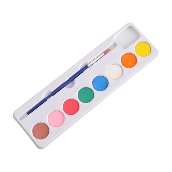 CCOCC 2026 New Watercolor Paint Set for Kids 8 Colors Watercolors Paint with Paintbrush Washable Watercolor Paint Set Kids for Parties Birthday Party Gift Valentines/Easter/Halloween/Christmas