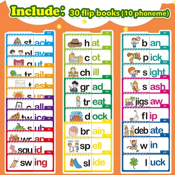CCOCC 2026 New Word Families,Letter Sounds Flash Cards,Abc Vocabulary Flash Cards,Kindergarten Sight Word Flash Cards,Learn to Read Phonics Flash Cards,Read&Rhyme Flip Activity Book,Reading Games