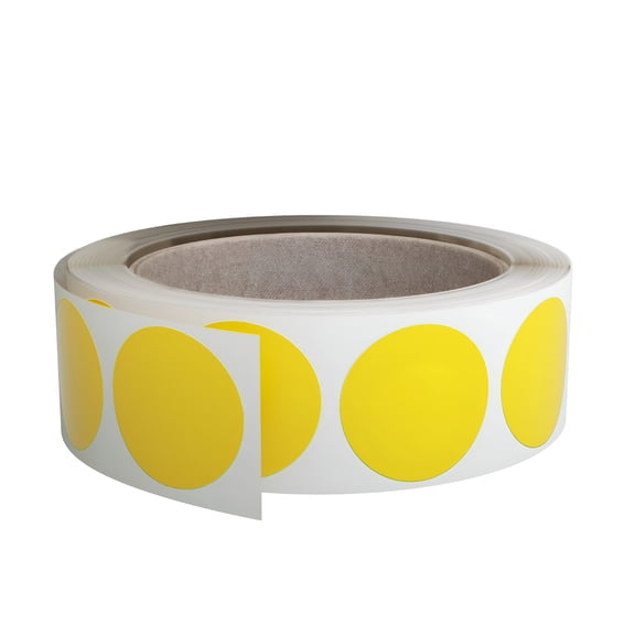 CCOCC 2026 New Yellow Dots Stickers 1.25 Inch Permanent Labels Yellow 30Mm Name Tag Stickers for Office, School, Home, Crafts, Organization - 1000 Pack