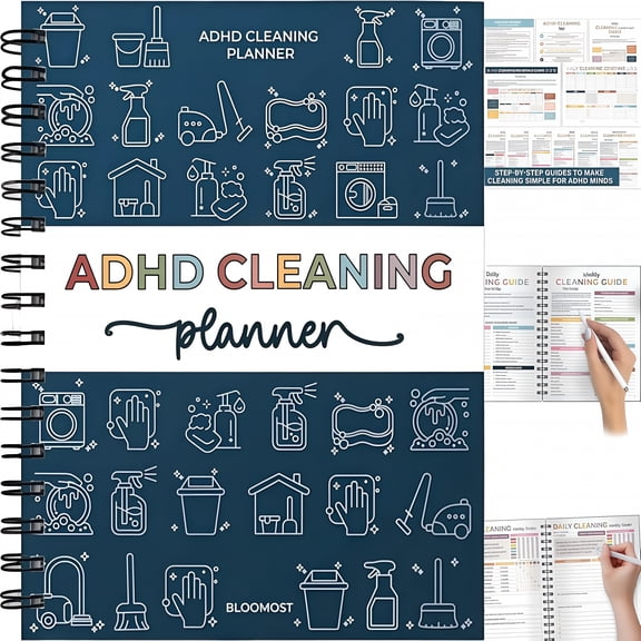 CCOCC 2026 Version ADHD Cleaning Planner - Cleaning Schedule & Checklist Organizer for AdultsDaily Weekly Monthly Chore PlannerNeurodivergent-Friendly Home Organization Toolkit