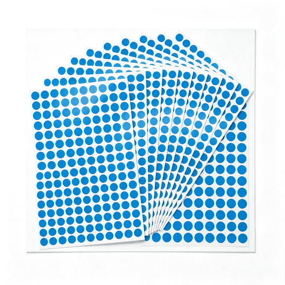 CCOCC 2040 Pcs Small Dot Stickers 0.4 Inch Writable Circle Color Coding Labels Removable Colored Vinyl Round Stickers for Office Planner Inventory Classroom,Blue