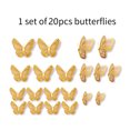 thumbnail image 1 of CCOCC 20Pcs Butterfly Wall Decor,Lightweight Wall Adhesive Butterfly Decor,Multi-Scene Compatibility 3D Wall Art,LightGold, 1 of 7