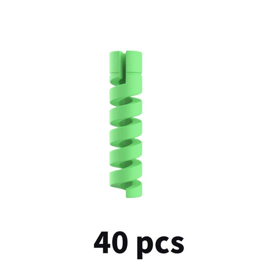 CCOCC 20Pcs Charger Protector Vibrant Cable Cover for Your Cords,Reliable Cord Protector to Safeguard Charging Wires,Green