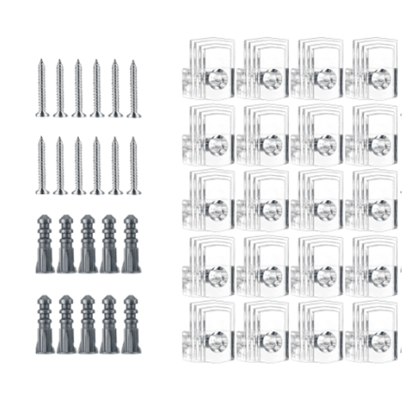 CCOCC 20Pcs Mirror Holder Clips,Wall Hooks for Hanging,Easy Wall Sticky