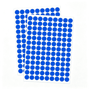 CCOCC 2340 Pcs Blue Dot Stickers 1/2" Round Circle Coding Labels | Used As Calendar Markers,Kindergarten Activities,Craftst,Recommended for Writing with Oil-Based Markers,Strong Adhesion.