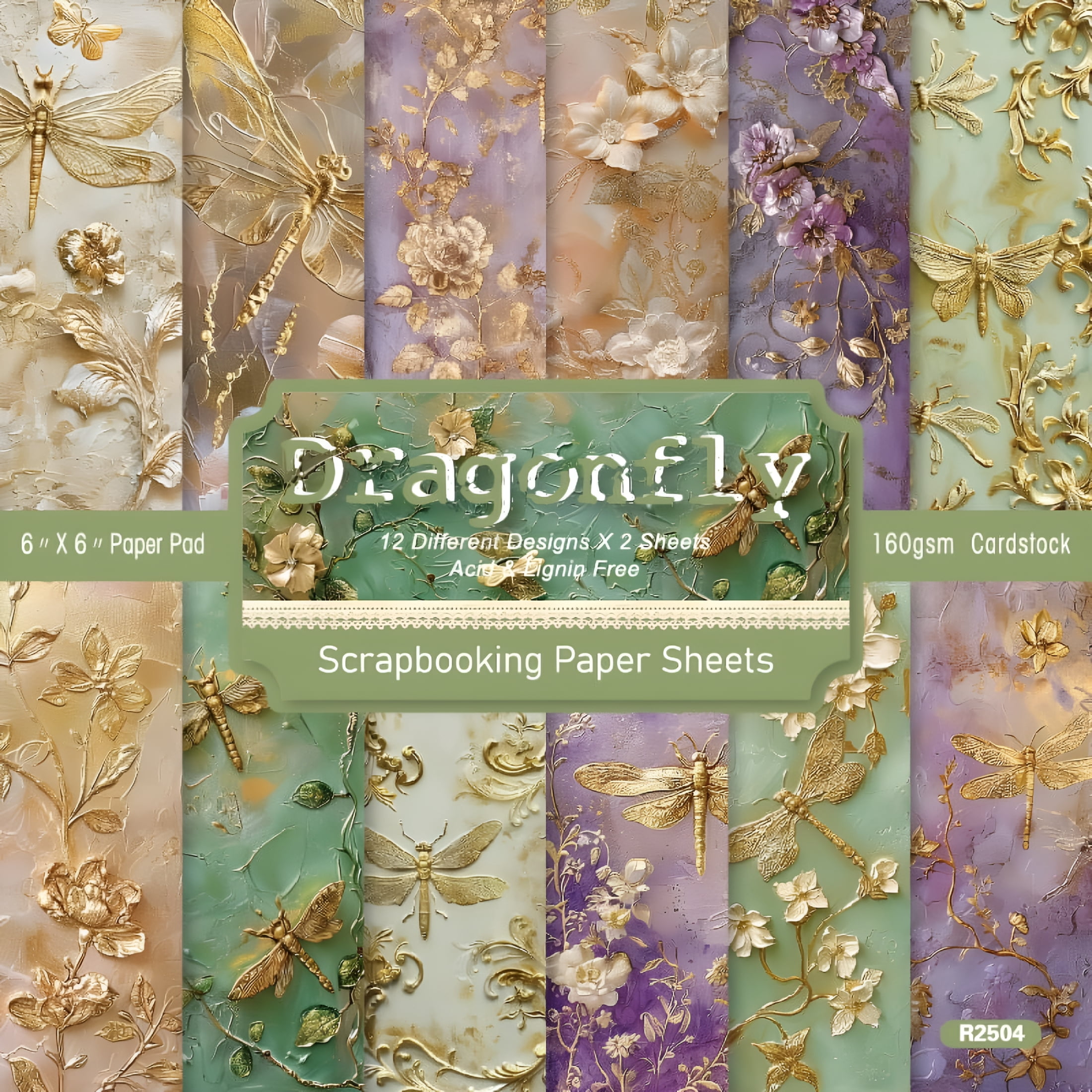 CCOCC 24 Sheets Scrapbook Paper, 6 X 6 Inch Vintage Origami Paper Craft ...