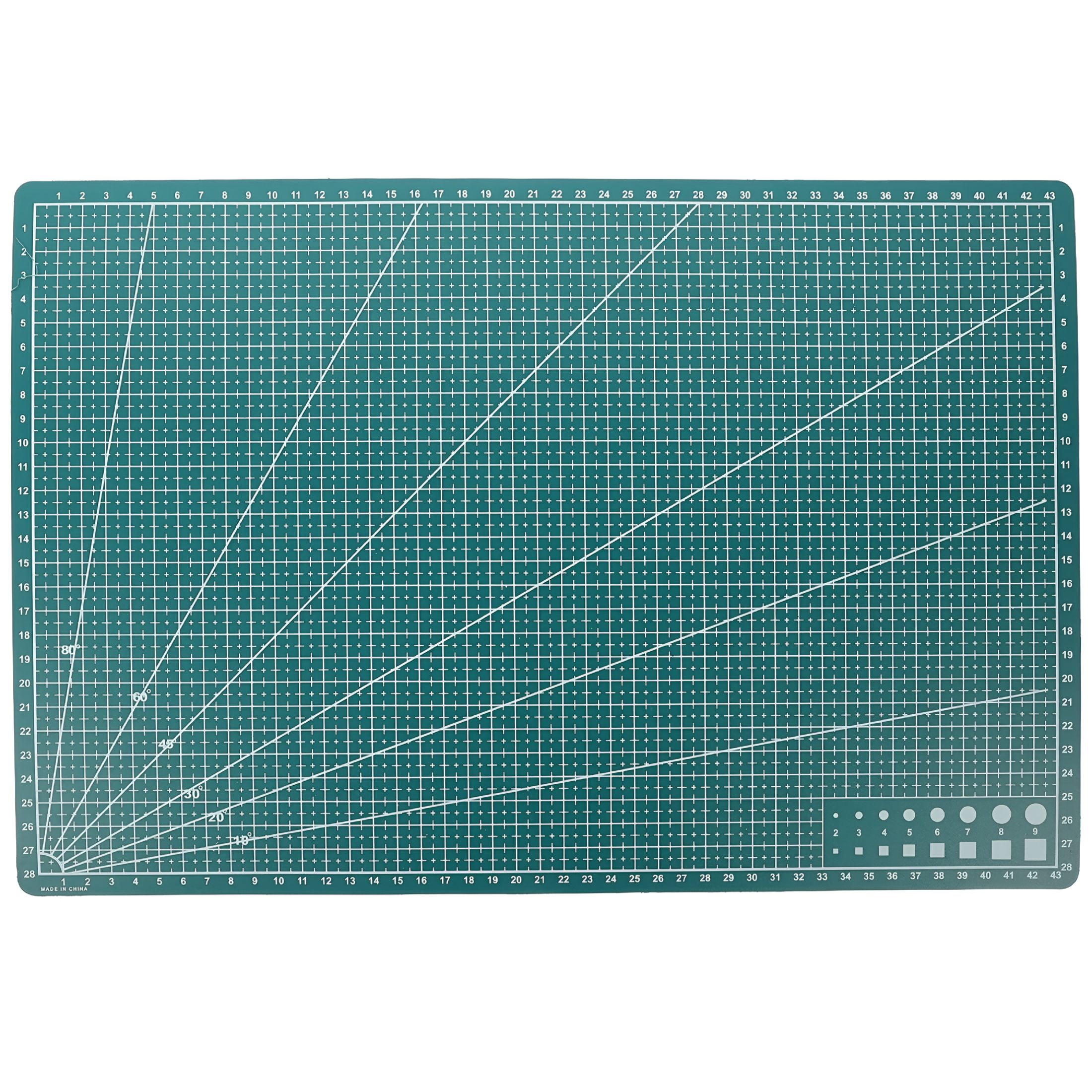 Tappetino Rotante Per Taglio E Cucito - Verde, 35,56 Cm, Con Marcature Per Allineamento E Angoli | Base Antiscivolo Per Patchwork, Quilting - 2