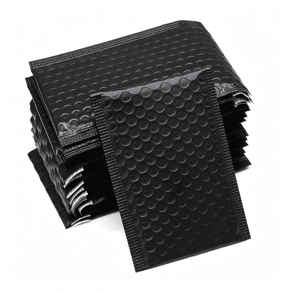 CCOCC 25 Pack 4X6"Es Small Black Poly Bubble Lined Mailers Padded Shipping Envelopes Self Seal Mailer Waterproof,Shockproof and Dustproof (Black 4X6"Es-25Pcs)
