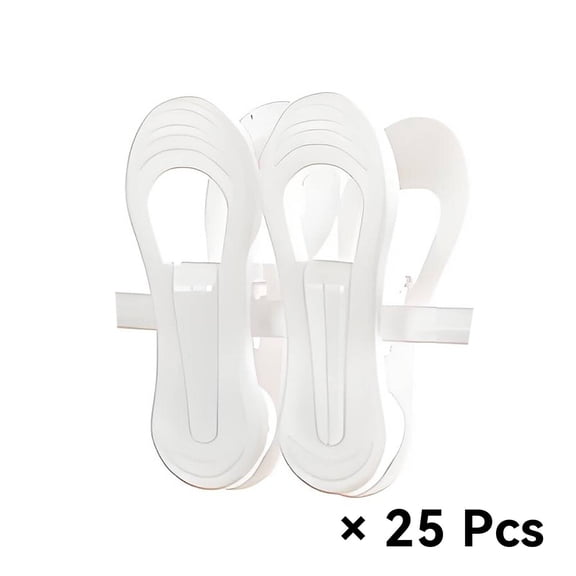 CCOCC 25 Pcs Clothes Pins,7*2.5cm Easy Clip Design Large Binder Clips,Strong Hold Versatile Fit Pants Hangers with Clips,White