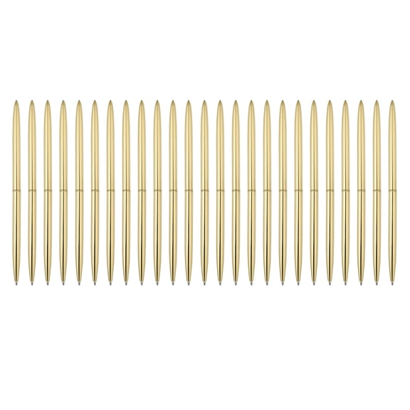 CCOCC 25 Piece Slim Metal Ballpoint Pen, 1.0 mm Retractable Metallic Twist Writing Pen for Home Office, Gold Tone