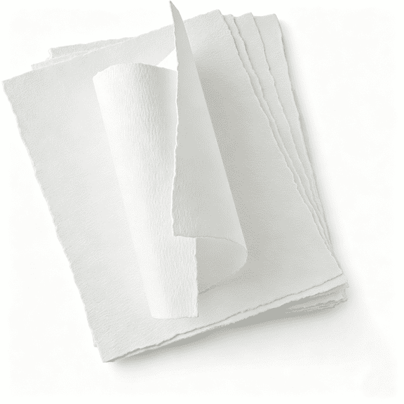 CCOCC 25 Sheets Cotton Watercolor Paper, 300Gsm Cold Press Deckled Edge, 5X7" Acid-Free Rough Textured Paper
