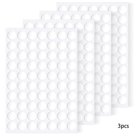 CCOCC 280 Pcs 10Mm/0.4" Adhesive Dots,Double Sided Removable Sticky Dots Tack,Clear Round Reusable Mounting Stickers Transparent Tacky Glue Tape for Wall Hanging Pictures