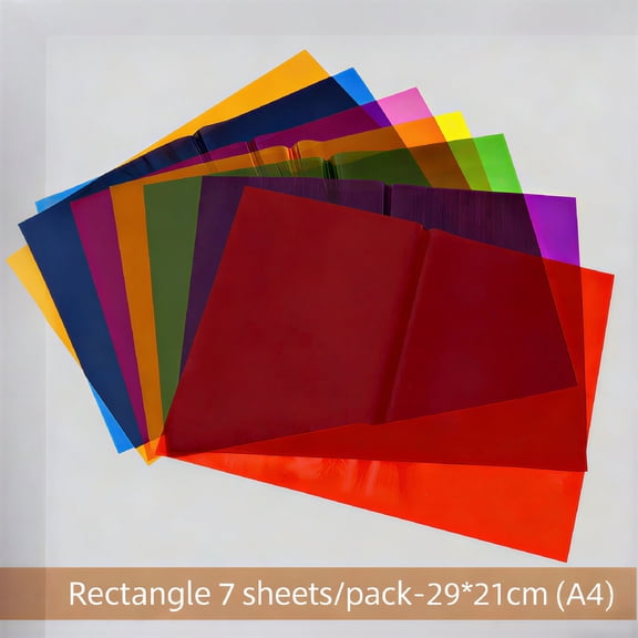 CCOCC 28pcs Colored Transparency Sheets Transparent Cellophane Paper Cellophane Wrap Colored Cellophane Cellophane Wrap Paper