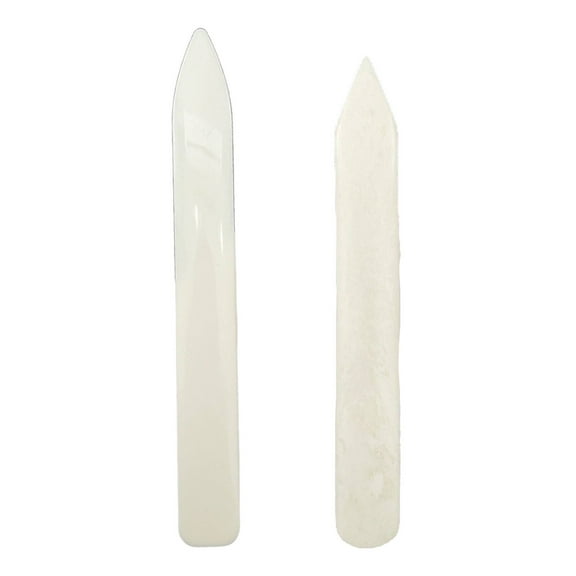 CCOCC 2Pcs Bone Folder,Natural Bone Material Scoring Tool,Precise Cutting Edge Creasing Tool for Bookbinding,Artificial Intelligence,Straight Head