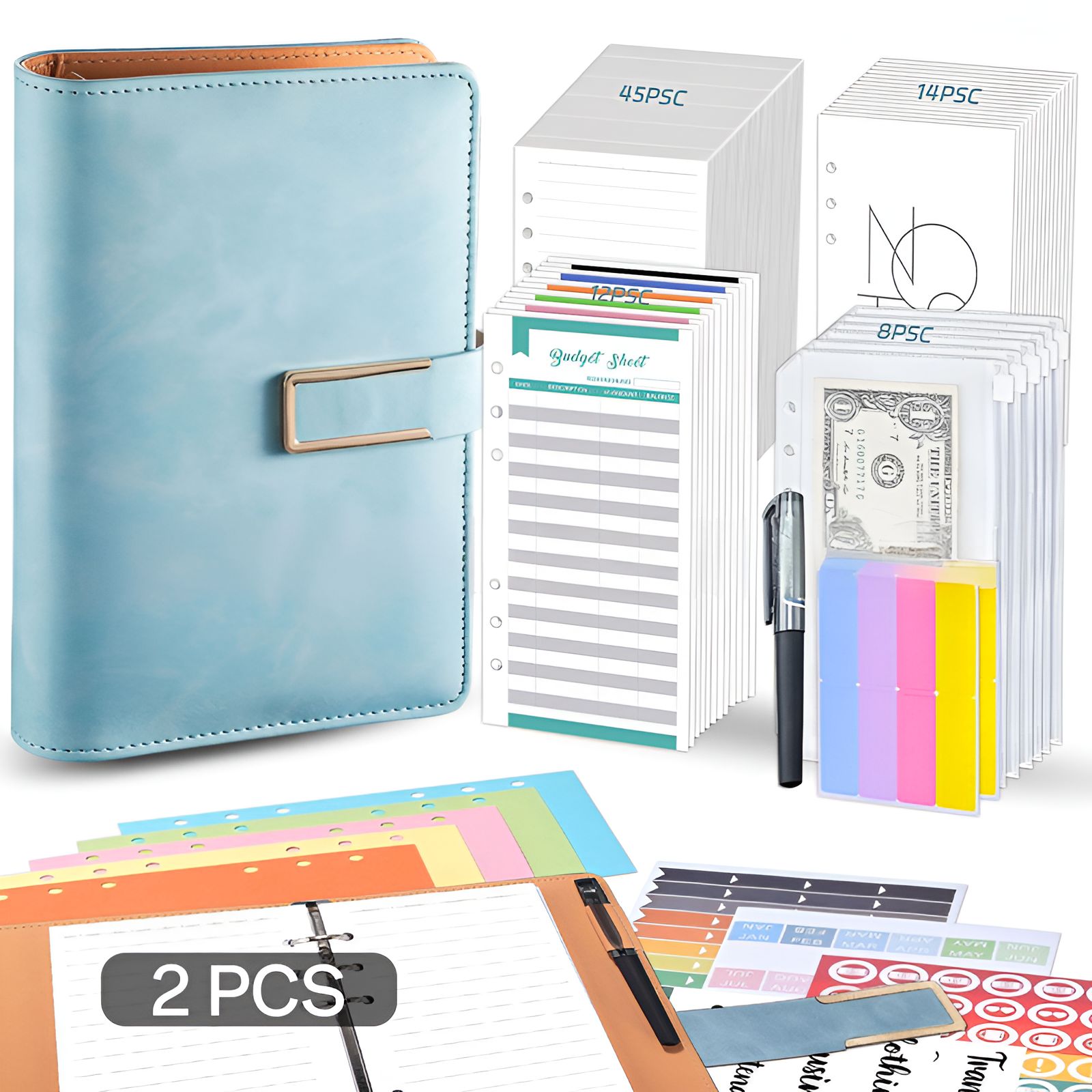 CCOCC 2Pcs Budget Binder,Comfortable Touch Resilient Layer Enhanced ...