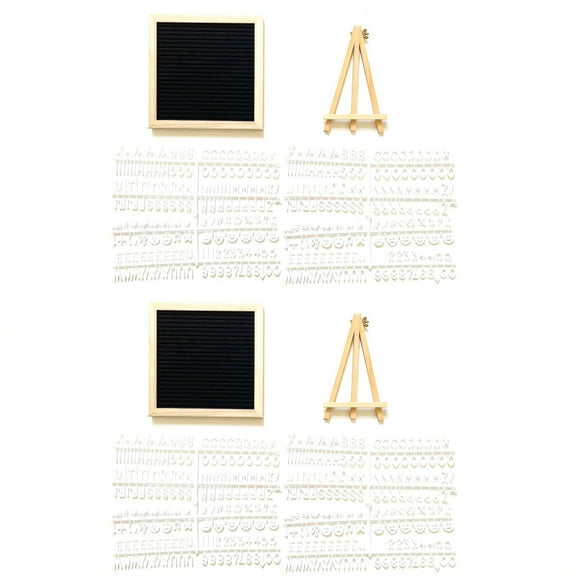 CCOCC 2Pcs Cork Board,Easy Assembly Letter Board,Fun Display Wall Pack,Black,7.9*7.9in