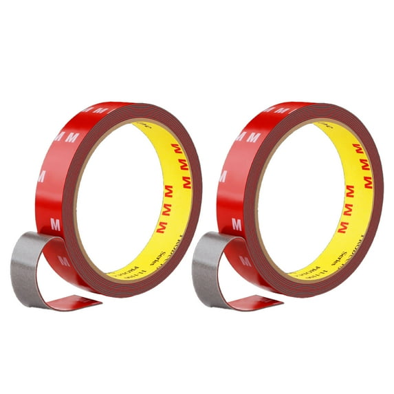 CCOCC 2Pcs Double Sided Tape,Strong Adhesive Double Sided Tape for Interior & Exterior,Easy Installation Heavy Duty Double Sided Tape for Car Use,Red