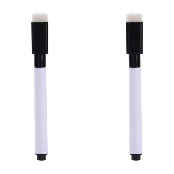 CCOCC 2Pcs Dry Erase Markers Black,Dry Erase Markers with Eraser,Magnetic Dry Erase Marker