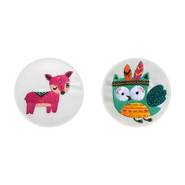 CCOCC 2Pcs Embroidery Kit,Rich Animal Themes Cross Stitch Kits for Beginners,Complete Embroidery Kit Embroidery,Color Mixing4