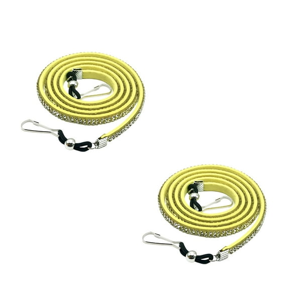 CCOCC 2Pcs Glasses Chain,Polyester Floating Sunglasses Straps, Sunglass Holder,27.16",Yellow