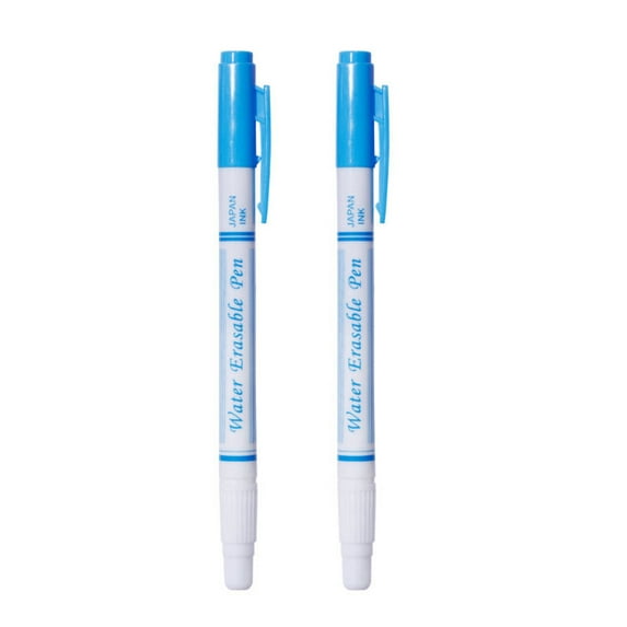 CCOCC 2Pcs Iron on Patches,Perfect Detail Presentation Fabric Markers Permanent for Clothes,Non-Toxic and Harmless Fabric Paint for Clothes Permanent,Blue Double-Head
