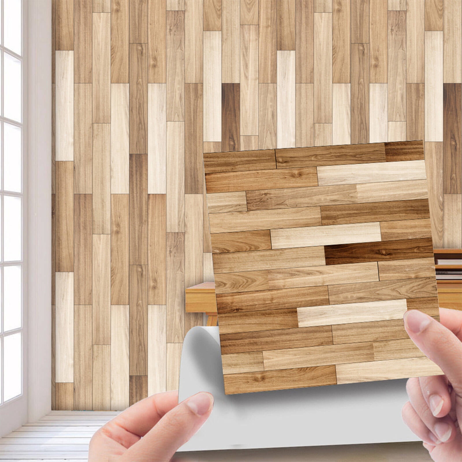 Gallery Detail: Ccocc 2Pcs Paneles Decorativos Para Pared 4D Wood Texture Design