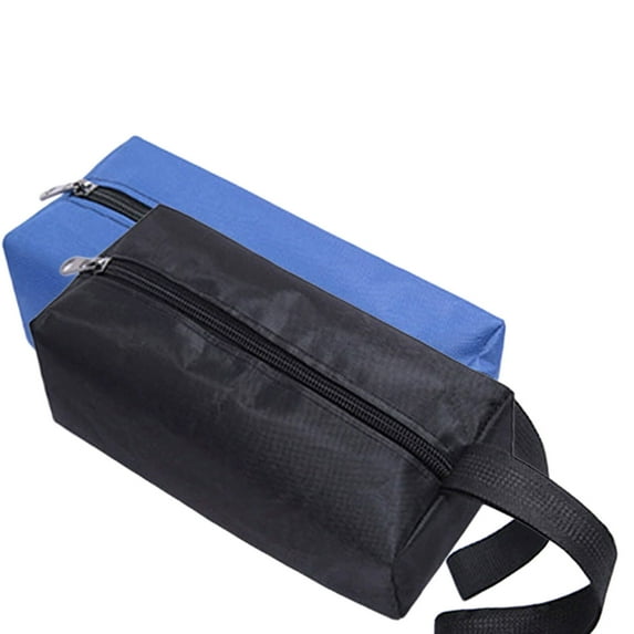 CCOCC 2Pcs Tool Bag,Large Capacity Storage Knitting Bag,Precision Stitching Passport Cover,25*8.5*7cm,Blue & Black