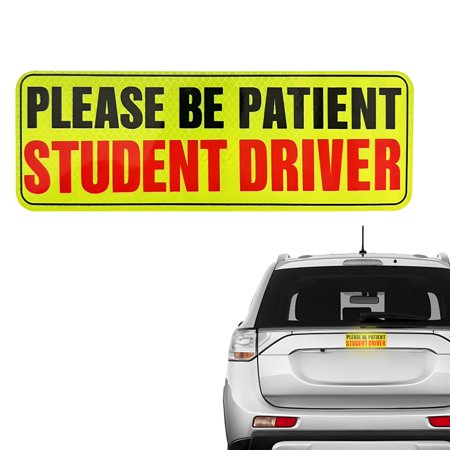 CCOCC 2026 New 2Pc Student Drive for Car Please Be Patient Student Driver New Drivers Sticker for Car Truck Suv Safety Warning