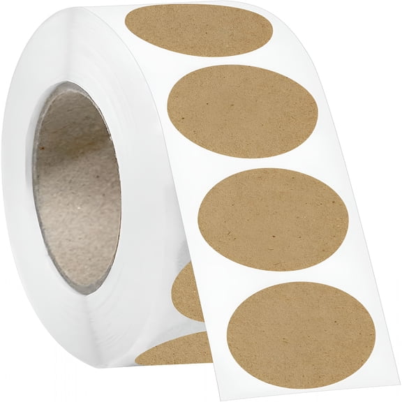 CCOCC 3/4"Brown Dot Stickers Round Circle Colored Coding Labels Garage Yard Sale Dot Stickers for Toddlers,Classroom,Office (Kraft)