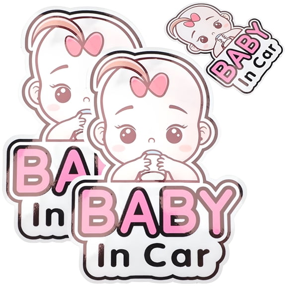 CCOCC 3 Pack Baby on Board Sticker - Reflective Car Decal Safety Sign for Rear Window - Waterproof Kids in Car Alert for Other Drivers - Easy to Apply and Remove Without Residue